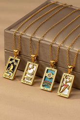 Waterproof Tarot Card Natural Stone Necklace, Necklaces, $ 25.00, A Moment Of Now™
